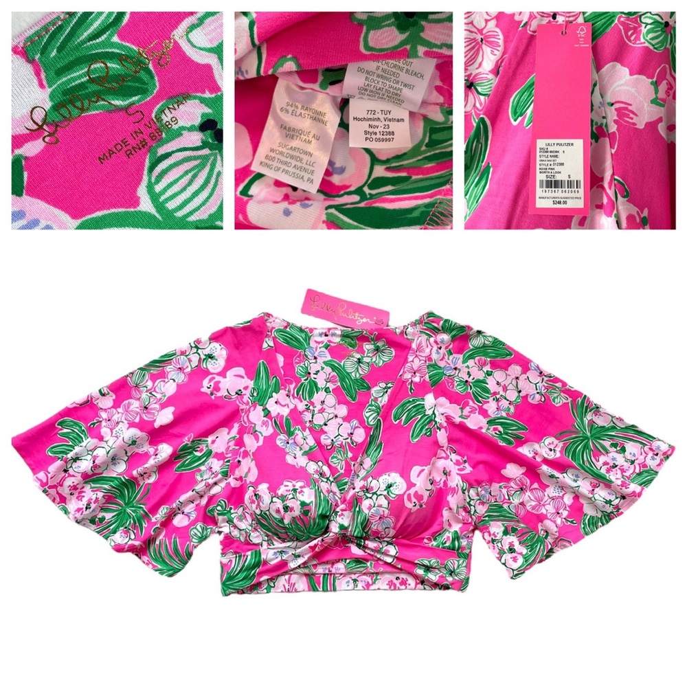 ๐ธ NWT Lilly Pulitzer 2 Piece Set Minka Maxi Skirt & Top Roxie Pink Worth A Look - Picture 9 of 16